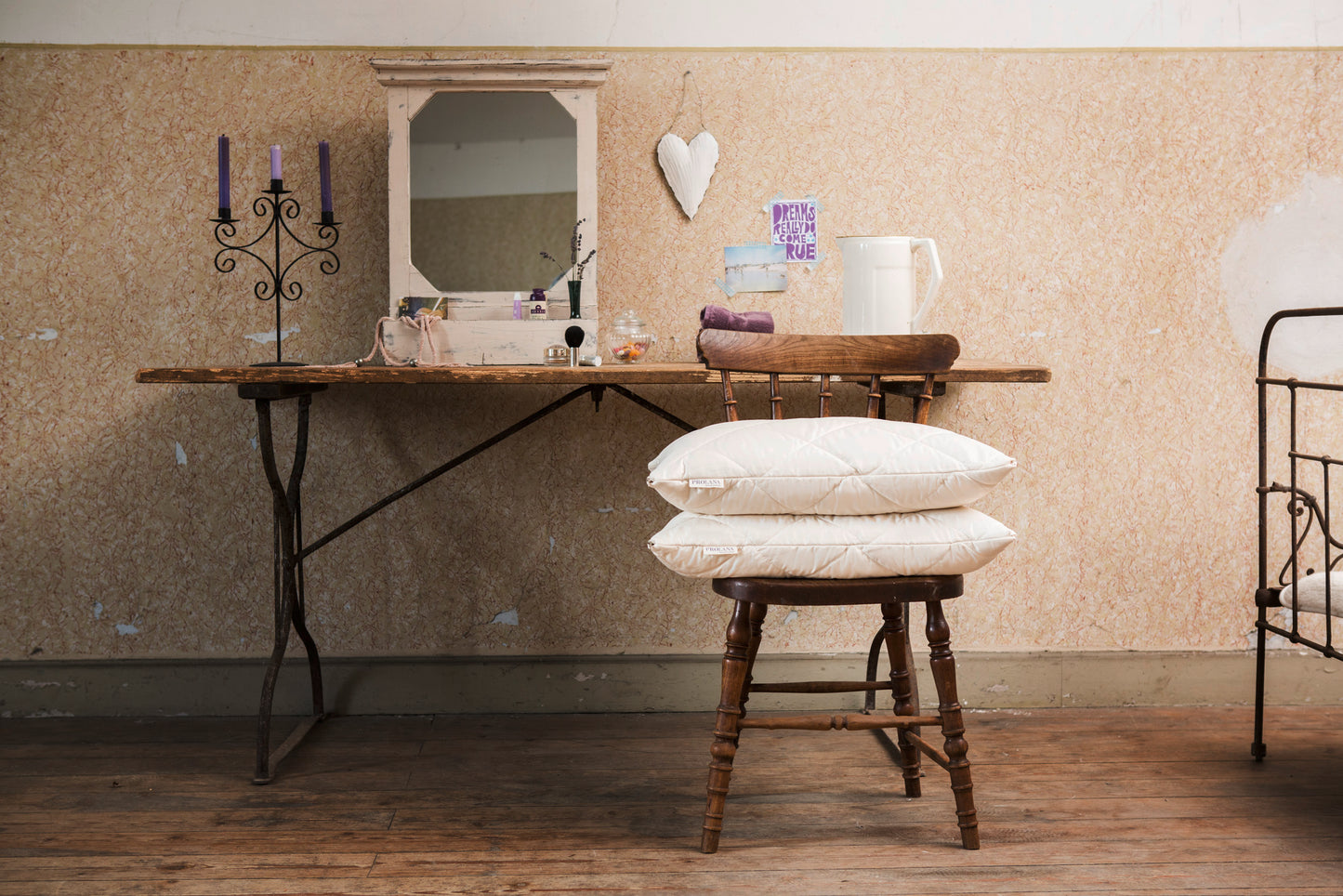 Baumwoll-Steppkissen - Füllung: Baumwollvlies, Wollkugeln oder Latexflocken