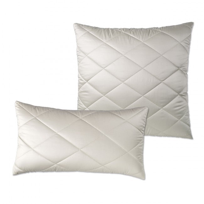 Quilted cotton pillow - Filling; cotton fleece, wool balls or latex flakes